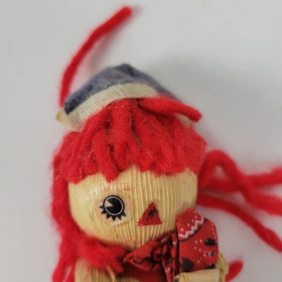 Vintage Raggedy Ann Andy Small Fabric Dolls 4" Christmas Ornaments - Picture 8 of 15